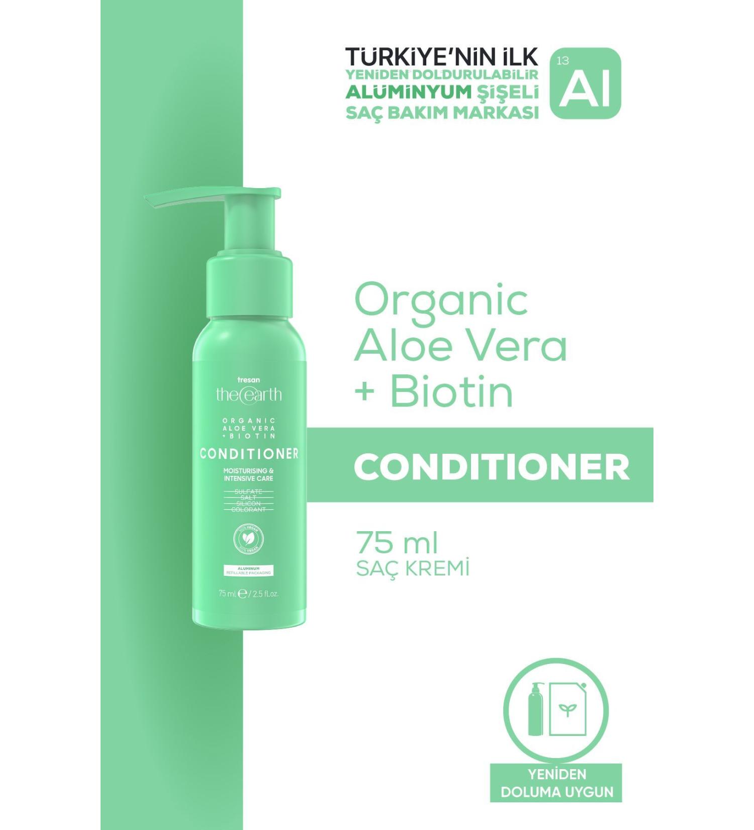 Tresan The Earth Organic Aloe Vera +biotin Hair Conditioner 75 Ml - Buy Online on GoSupps.com