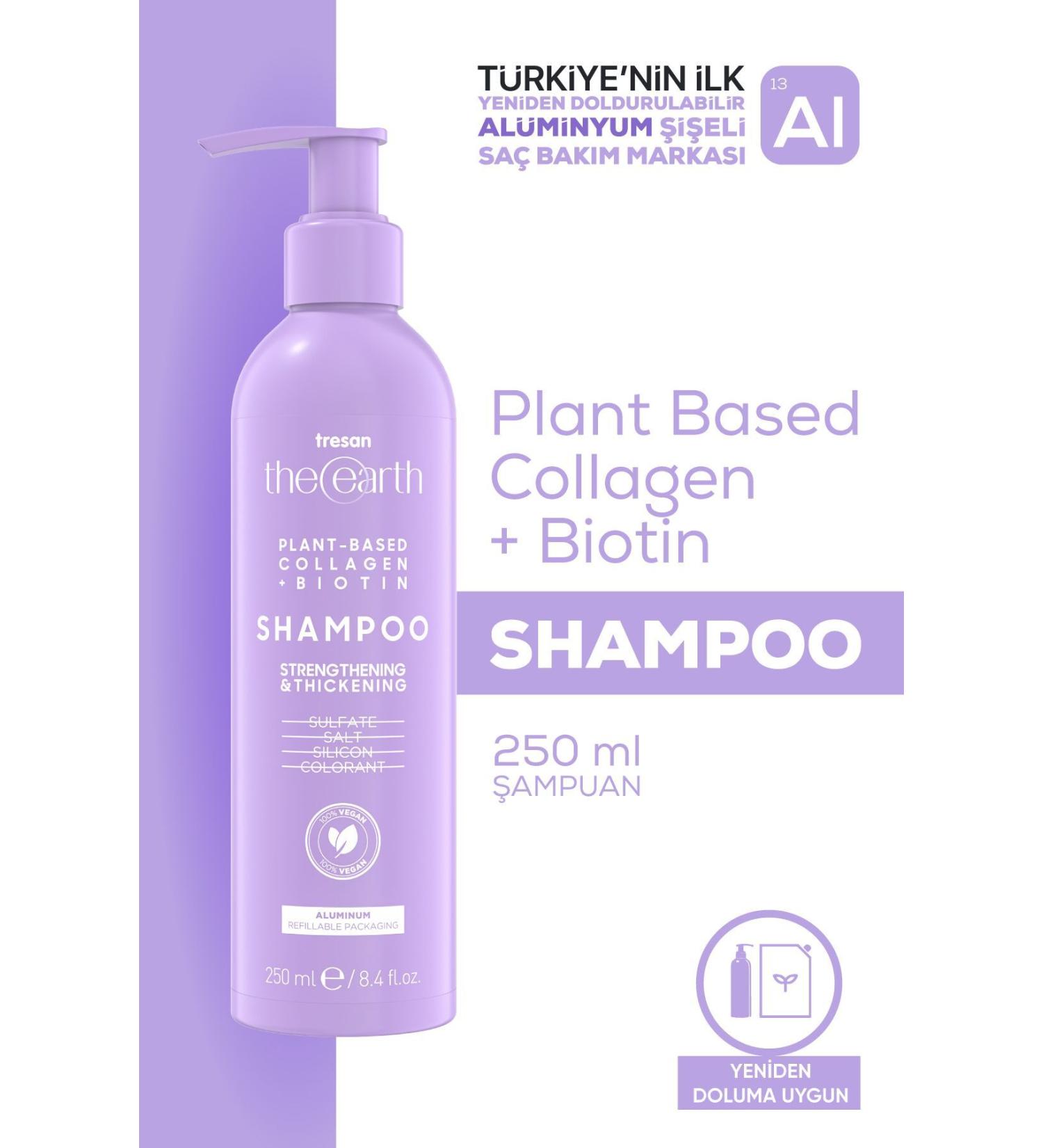 Tresan The Earth Plant Based Collagen Biotin Shampoo 250 ml - Buy Online on GoSupps.com