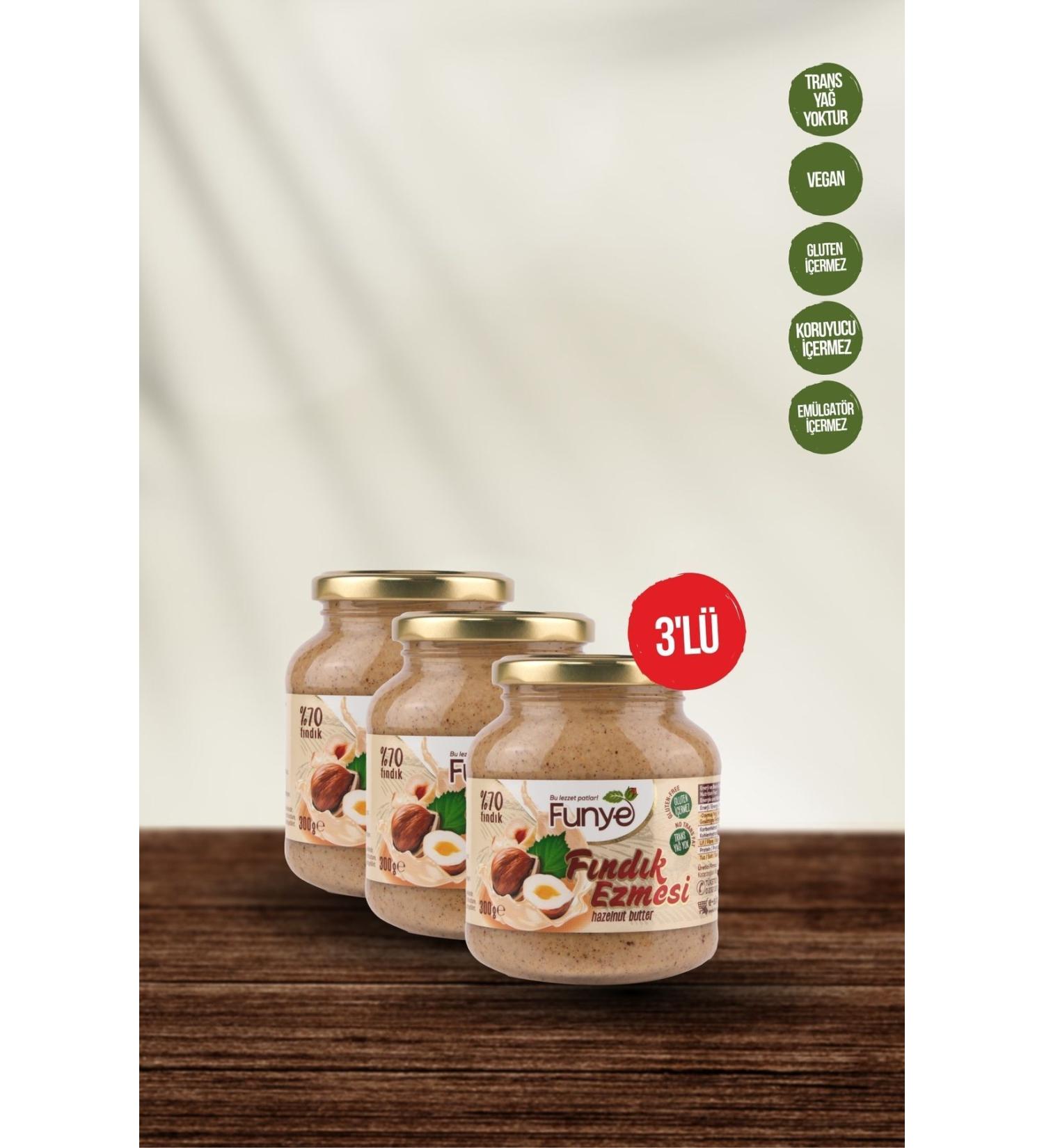 FUNYE Hazelnut Paste - (300 GR) X 3 Pieces