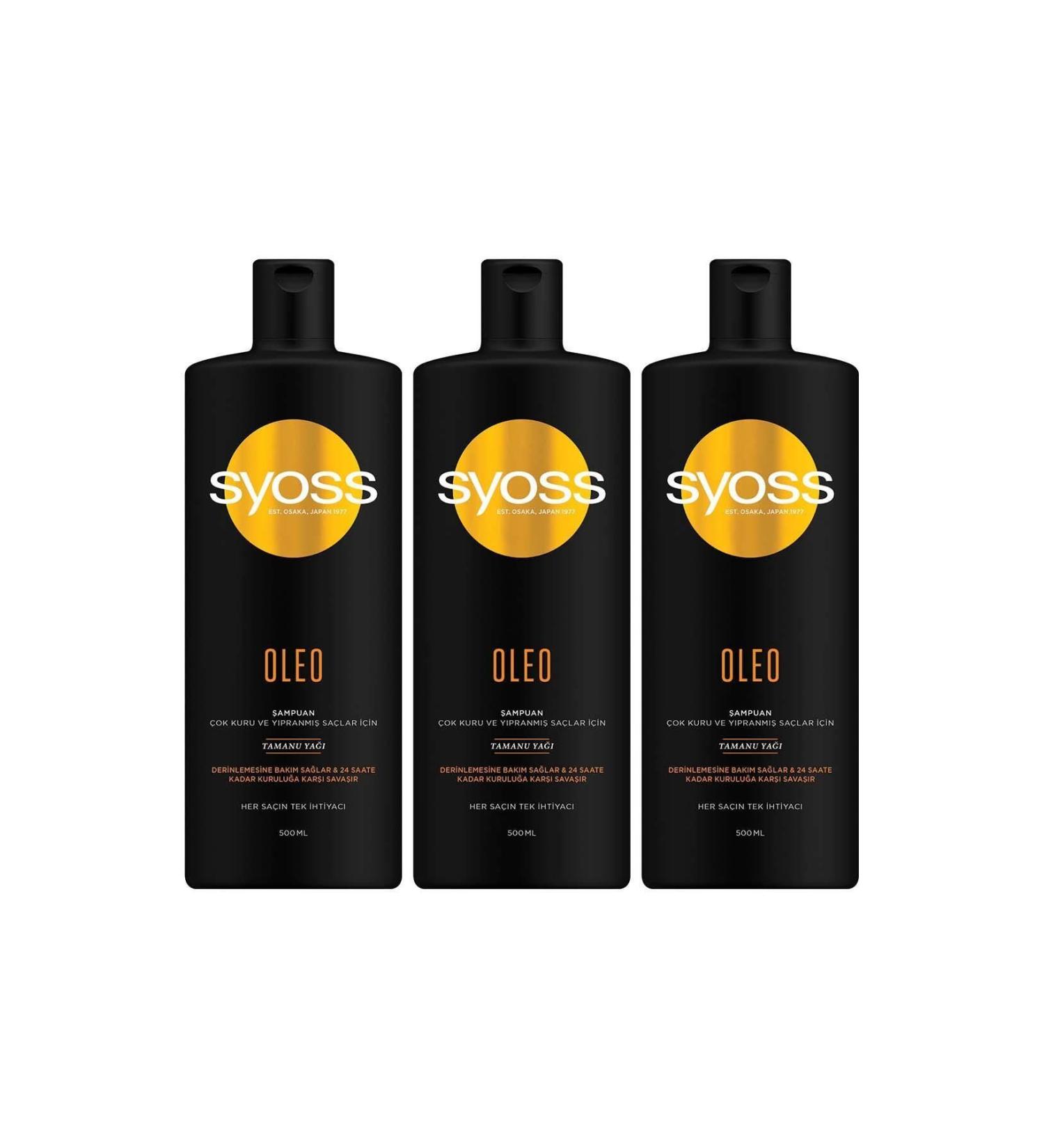 Syoss Oleo Deep Care Shampoo 500 ml X 3 Pieces - Buy Online on GoSupps.com