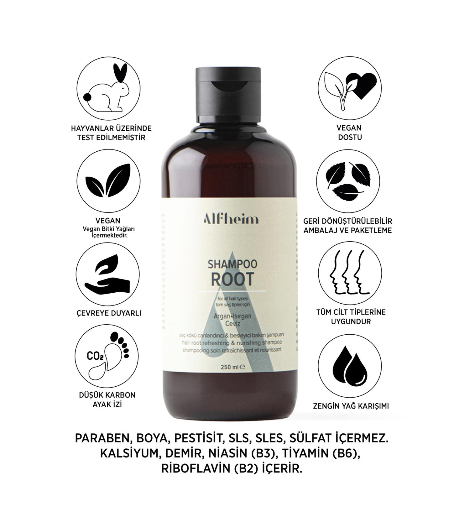 Alfheim Shampoo Root / Reduces Hair Loss / For Damaged Hair / For Dry Hair / 250 Ml - Buy Online on GoSupps.com