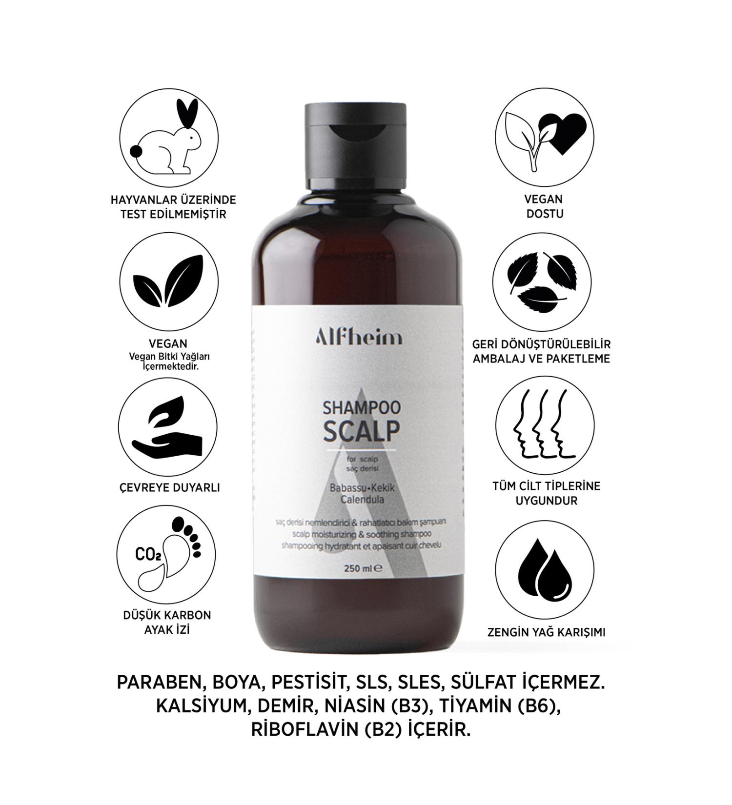 Alfheim Shampoo Scalp / Dryness and Itching / Fungus and Preventive / For Scalp Problems / 250 ml - Buy Online on GoSupps.com