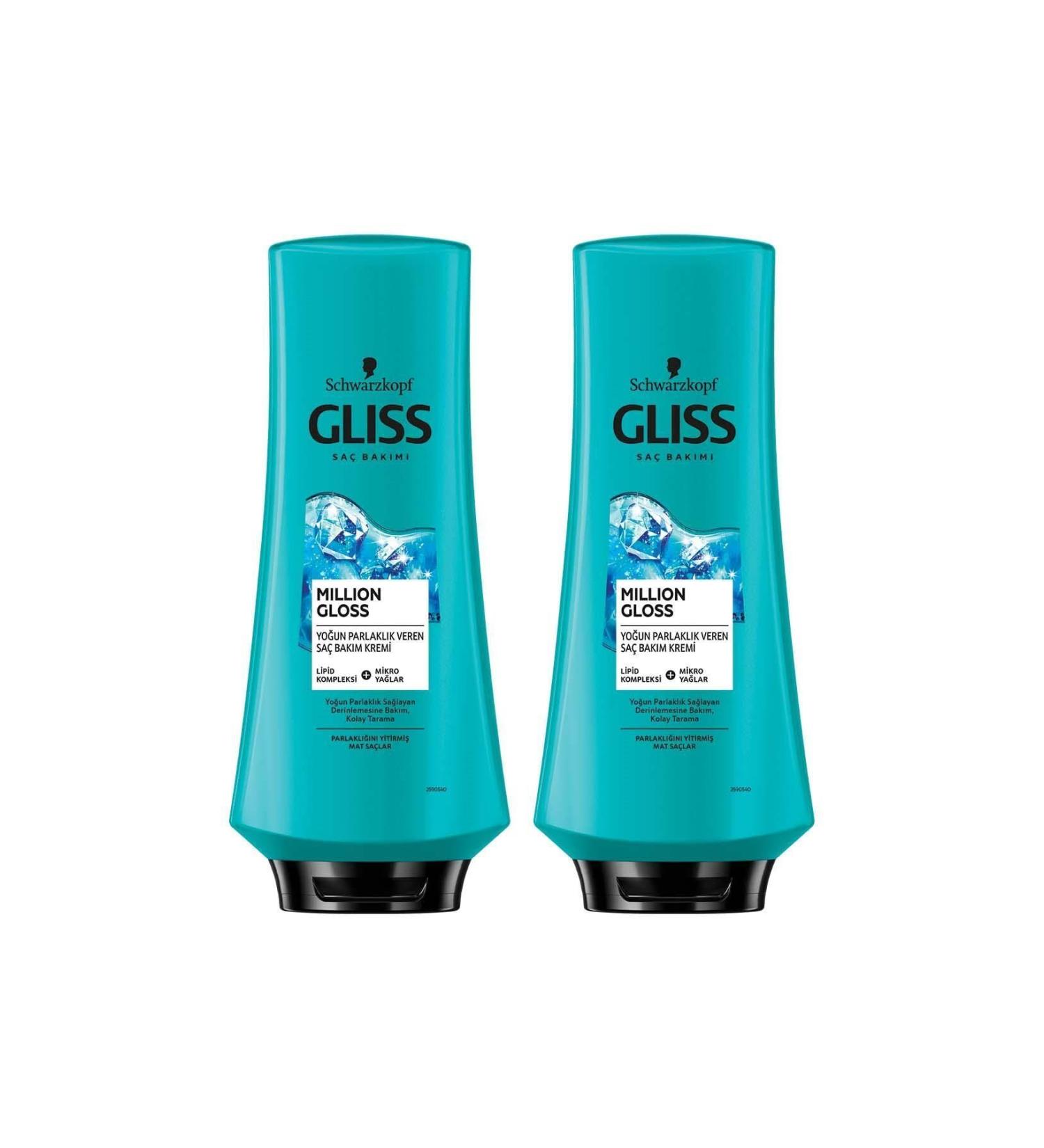 Gliss Million Gloss Intense Shine Hair Cream 360 ml 2-pack - Buy Online on GoSupps.com