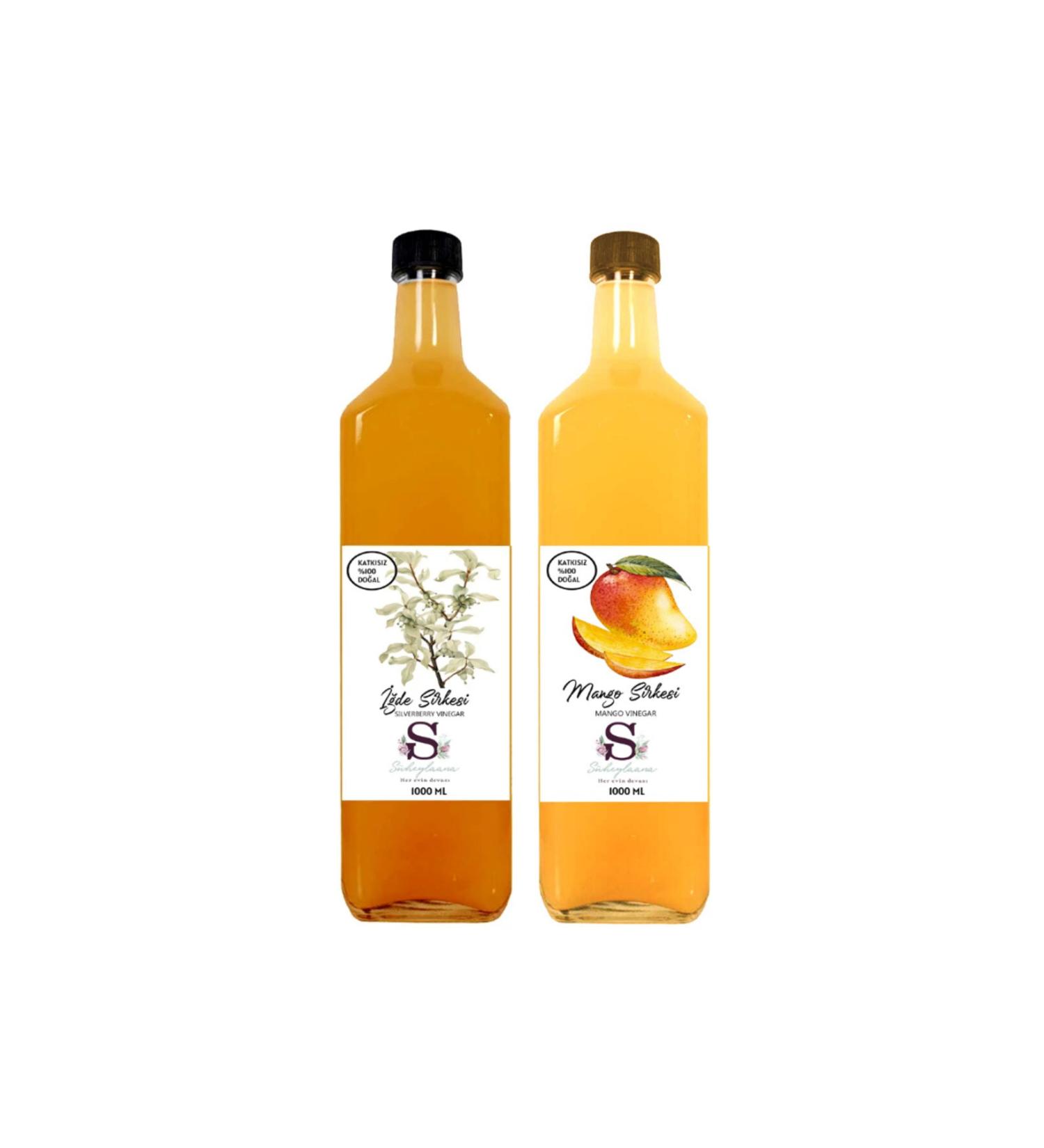Suheylaana Natural Oleaster Vinegar 1000 ml and Mango Vinegar 1000 ml