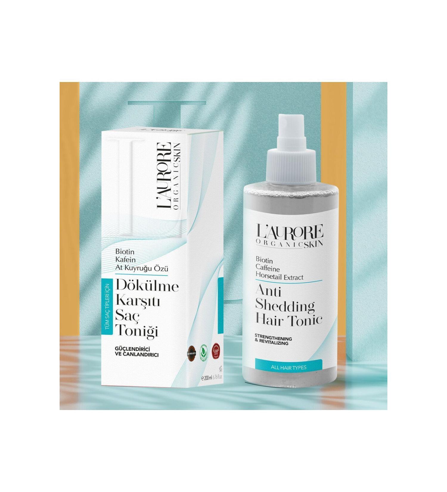 Laurore Organic Skin Biotin Caffeine Horsetail Extract Anti-Loss Hair Tonic 200ml. - Buy Online on GoSupps.com