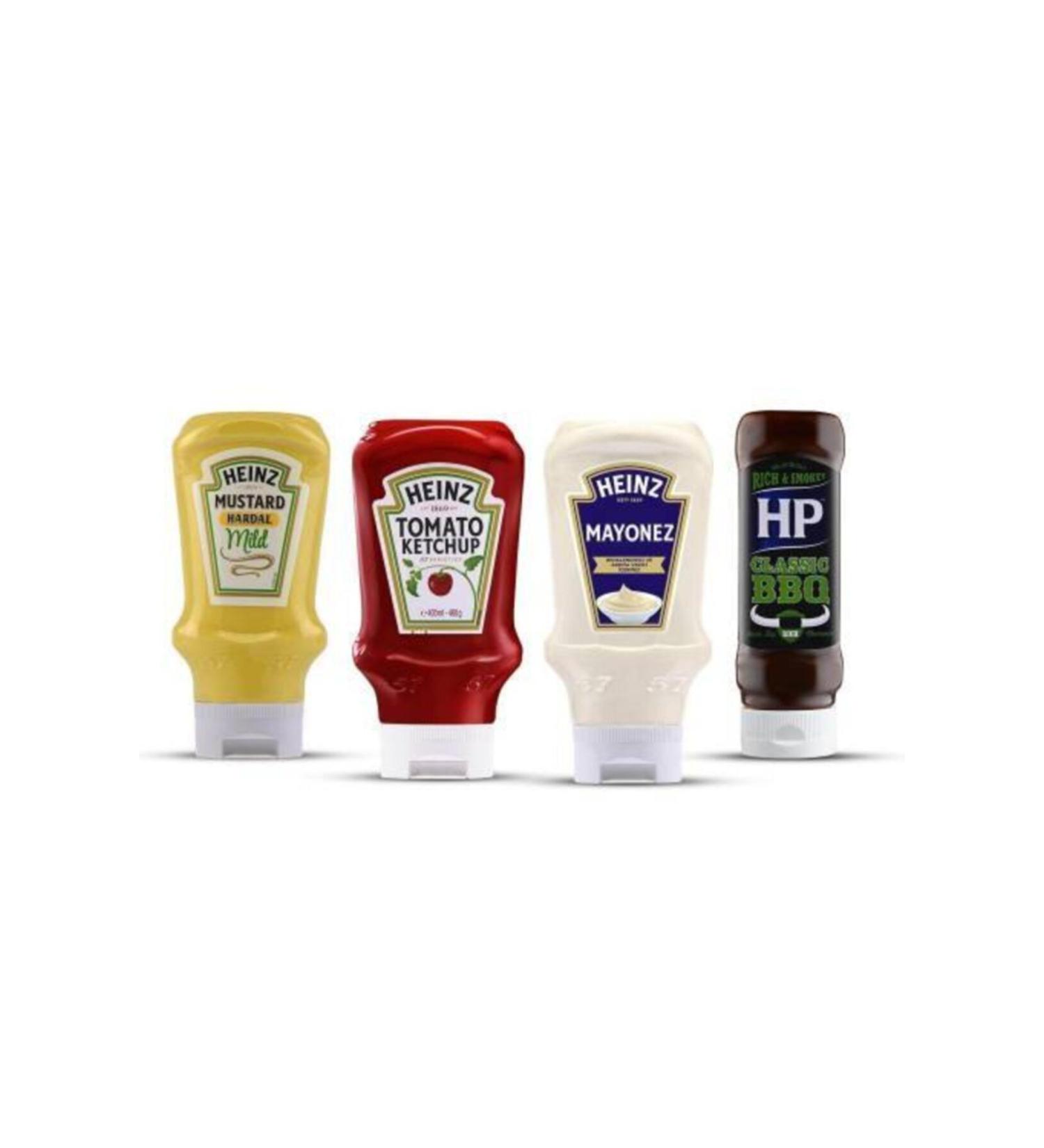 Heinz Ketchup 460 gr + Mayonnaise 395 gr + Hp Barbecue 465 gr + Mustard Sauce 445 gr