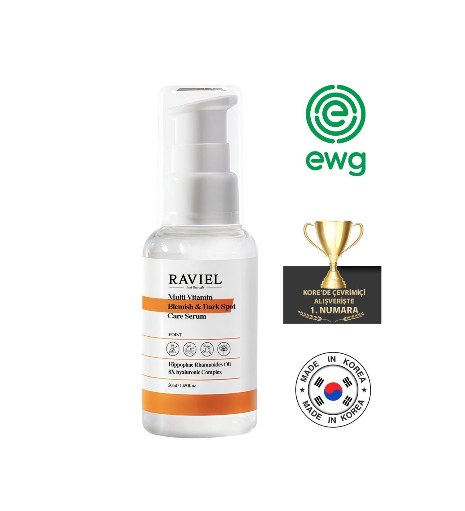 RAVIEL JUST ENOUGH Multivitamin Dark Spot Blemish Serum with Vita C for Dark Spots - Buy Online on GoSupps.com