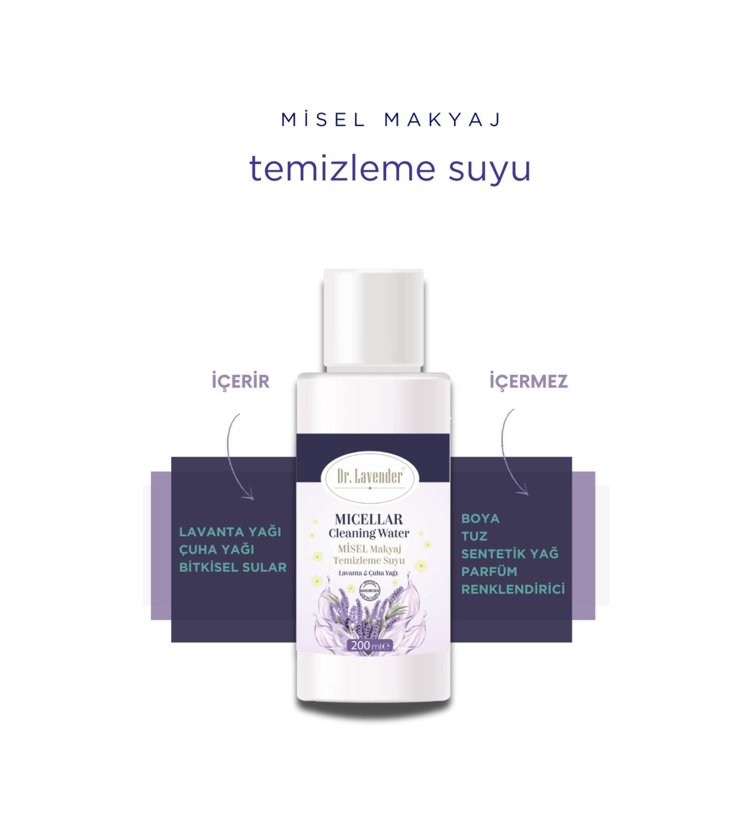 Dr. Lavender Organic Lavender & Primrose Oil Micellar Make-Up Remover Water Suitable for All Skin Types & Eye Area - Buy Online on GoSupps.com