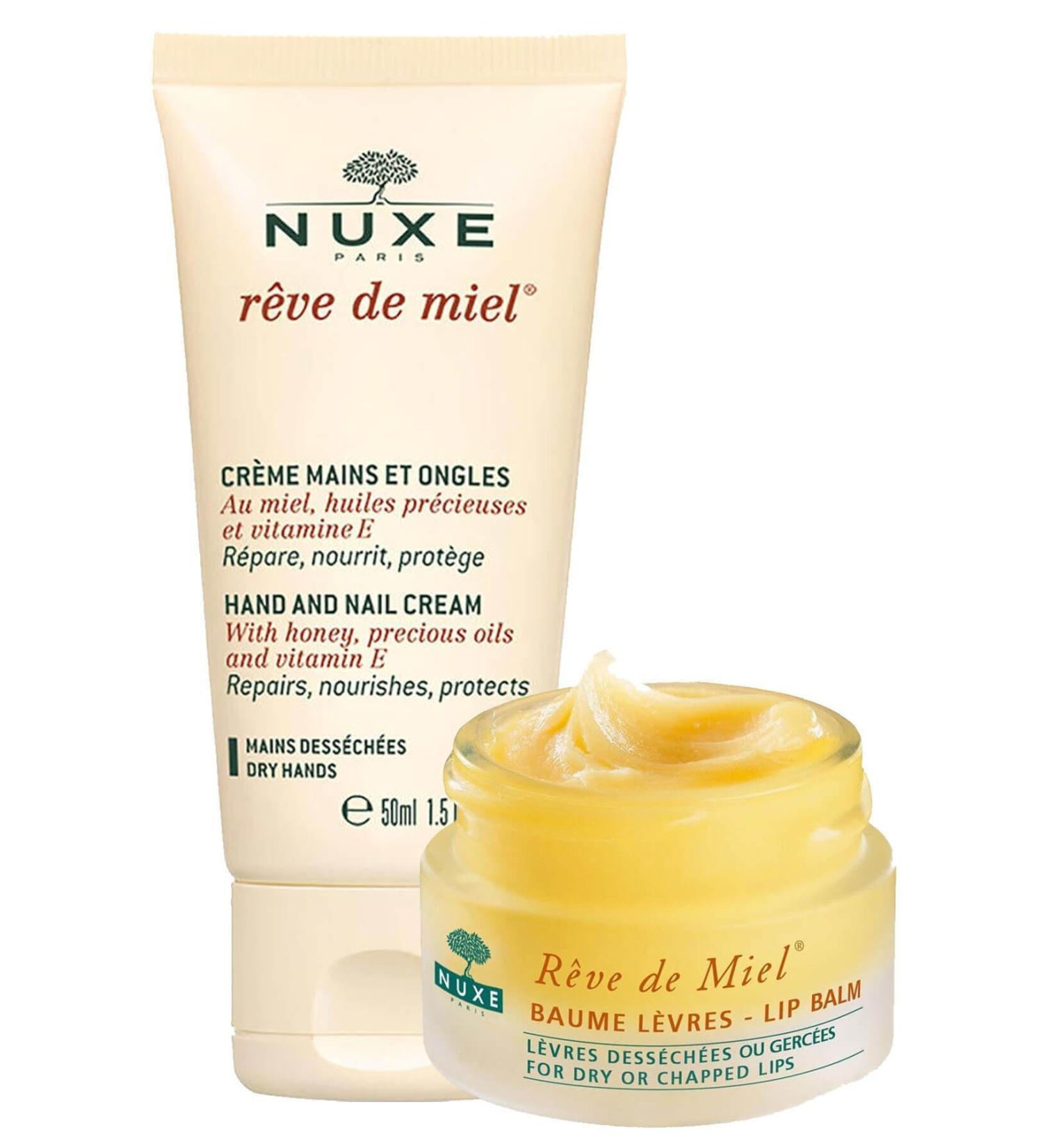 Nuxe Creme Mains Hand Cream 50 ml + Reve de Miel Lip Cream 15 g Set 1212000000010