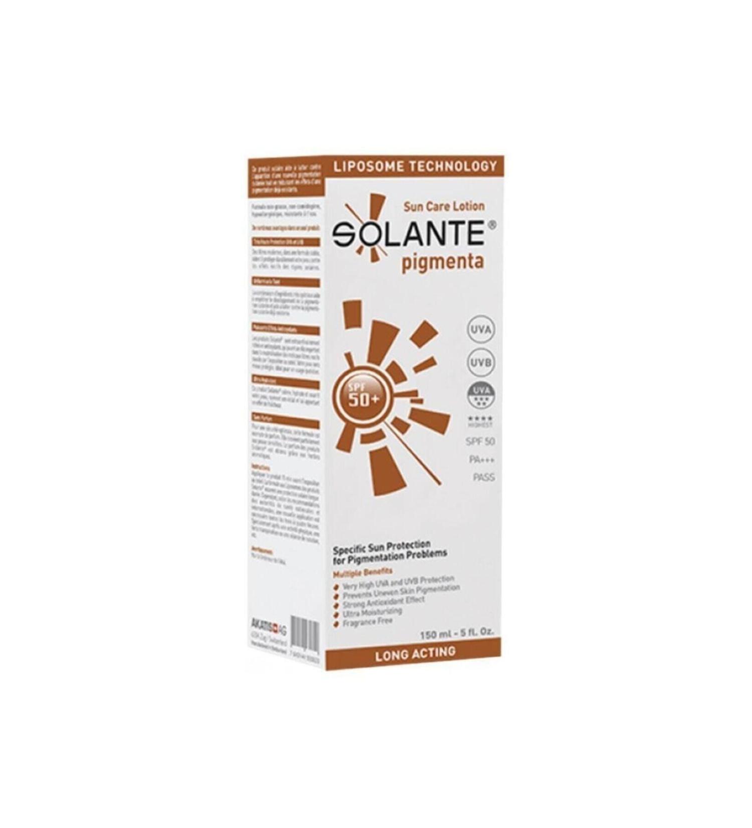 Solante Pigmenta Spf50+ Sunscreen Lotion 150ml | Anti-Spot Care