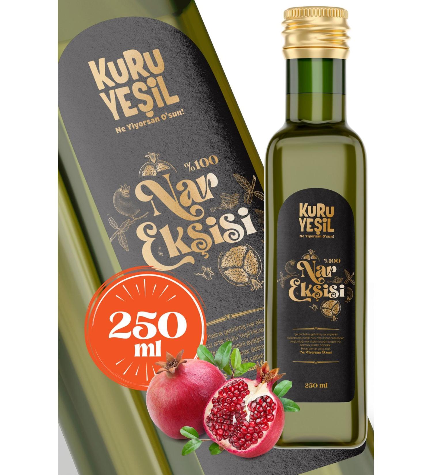 Dry Green Pomegranate Sour - Pomegranate Sour - Natural Without Additives - 250ml