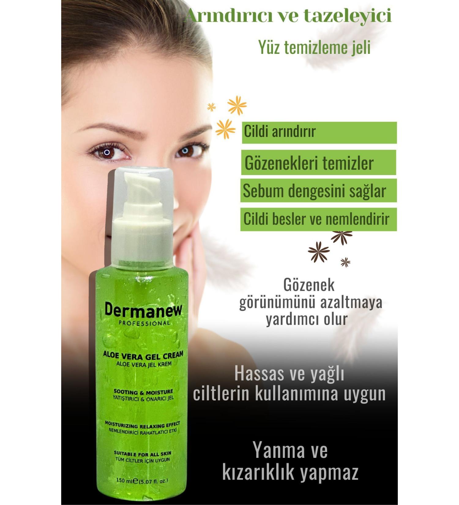 dermanew hair Aloe Vera Gel Contains Alovera Moisturizing Revitalizing - Buy Online on GoSupps.com