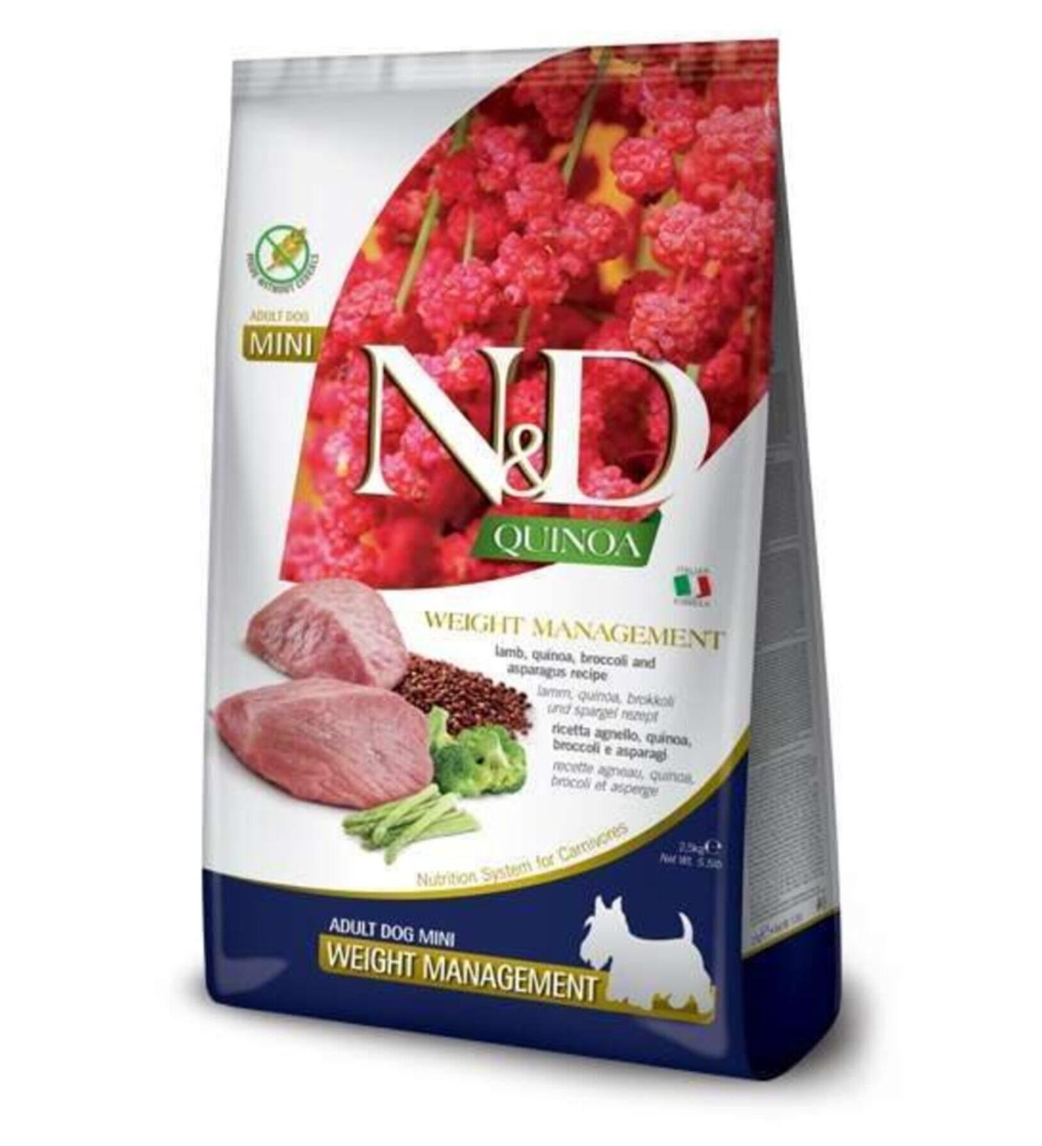 N & D Quinoa Weight Management Mini Adult Dog Food 2.5 Kg