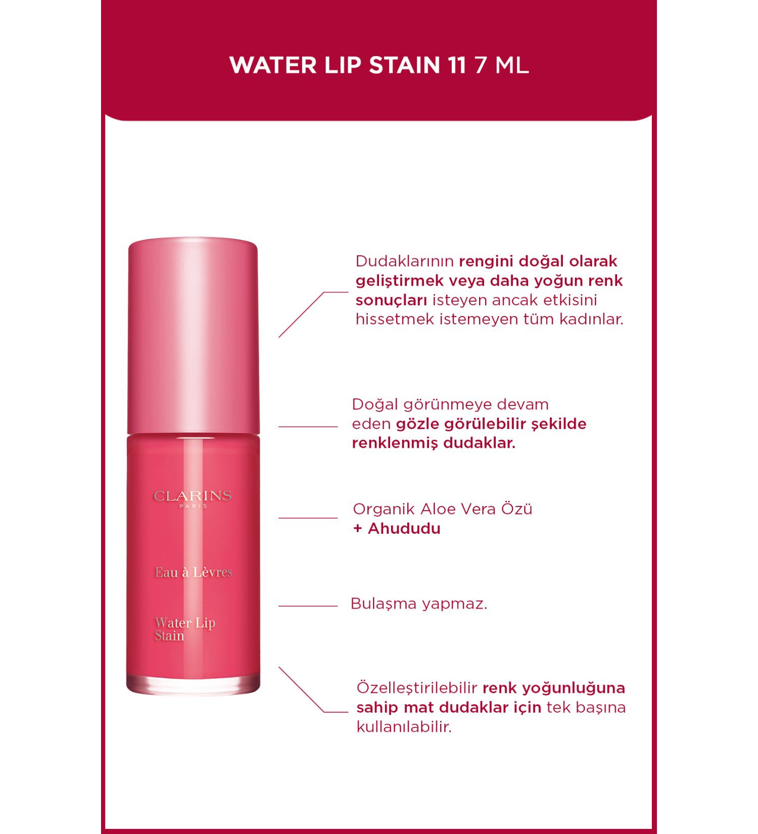 Clarins WATER LIP STAIN 11 7ML - Matte Appearance and Indelible Permanence - Buy Online on GoSupps.com