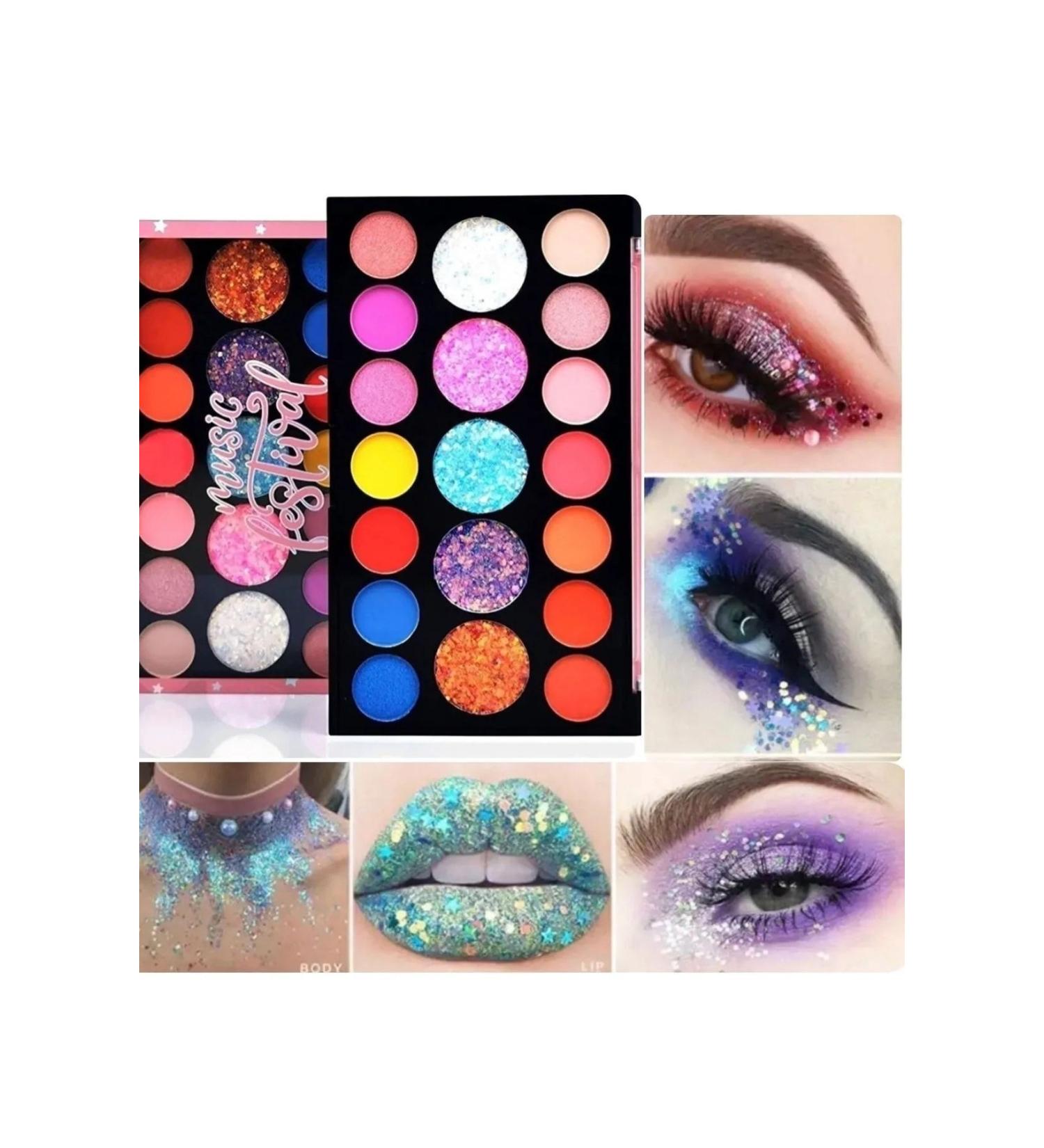 Shaka 19' Lu Matte and Glitter Eyeshadow Palette Rns001