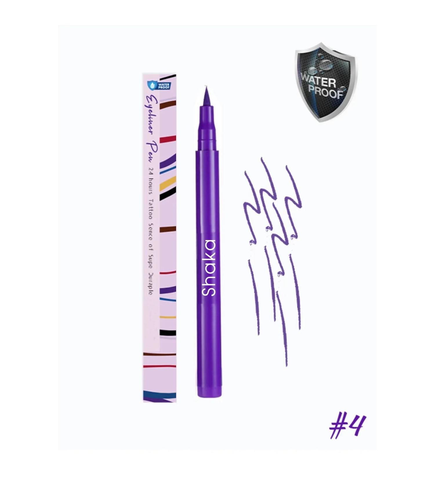 Shaka 04 Waterproof Intense Pigmented Liquid Pencil Eyeliner As-1112