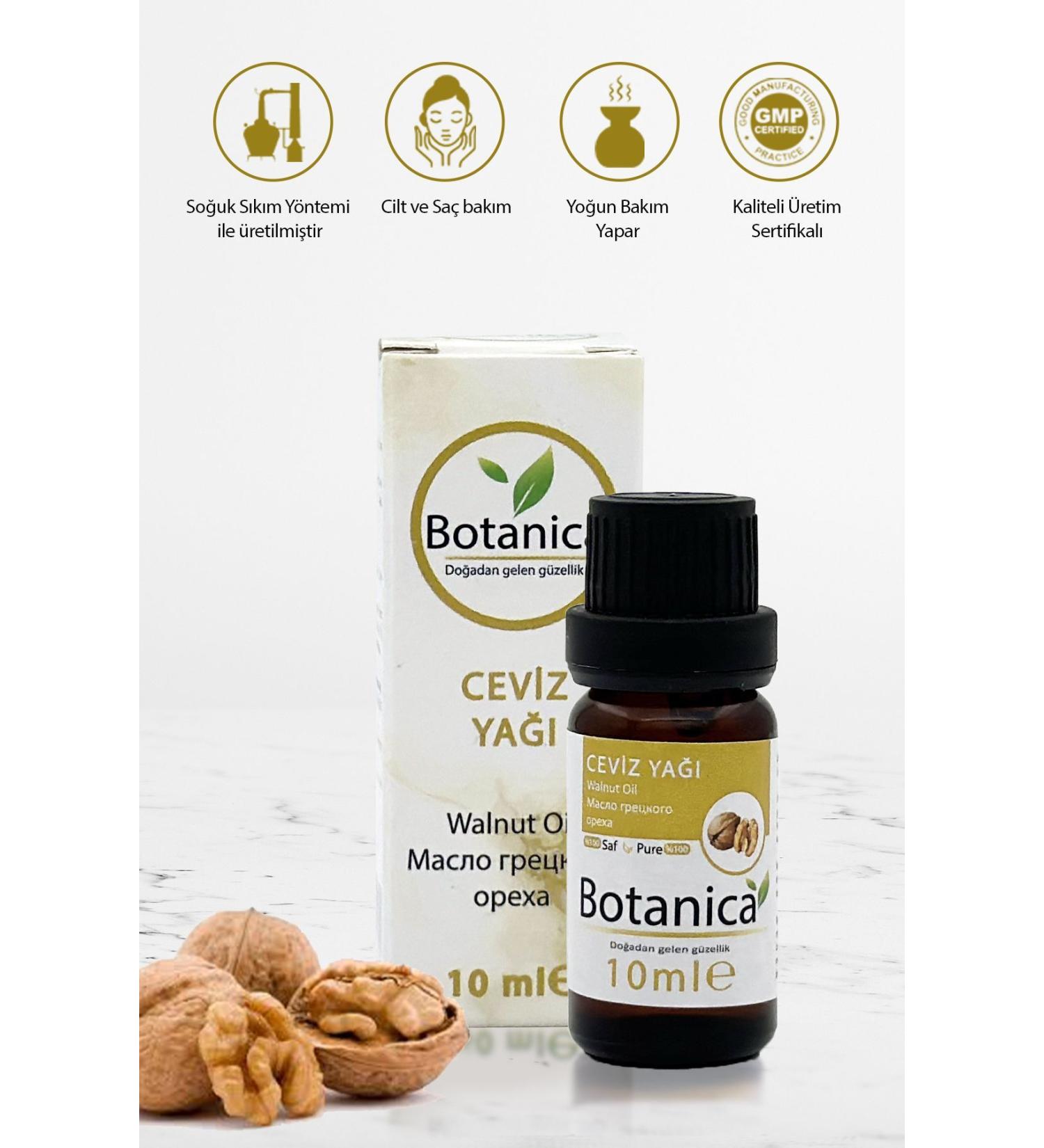 botanica Walnut Oil - Junglans Regia Seed - (Skin and Hair Nourishment) Skin Health Care Oil 10 Ml