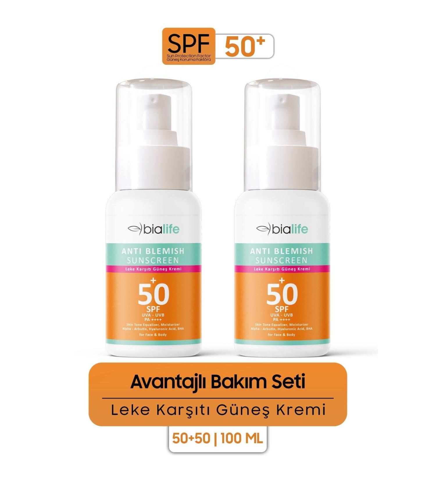 bialife Water Resistant Anti-Stain Sunscreen SPF 50+ 2-Piece SET - Bialife