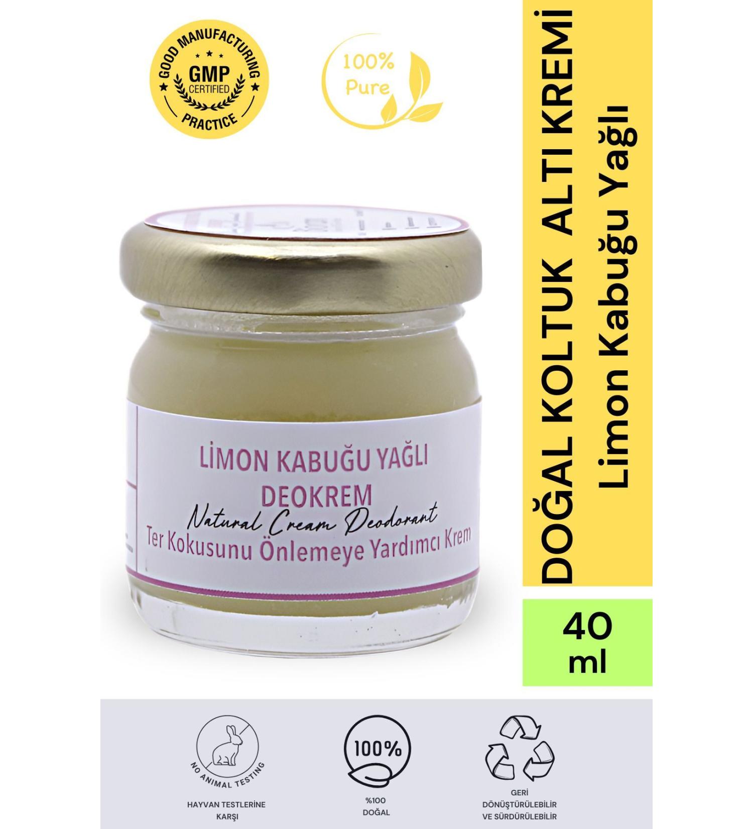 Super Deals myhome 01 Lemon Peel Oil Cream Deodorant 40 ml 0 Natural