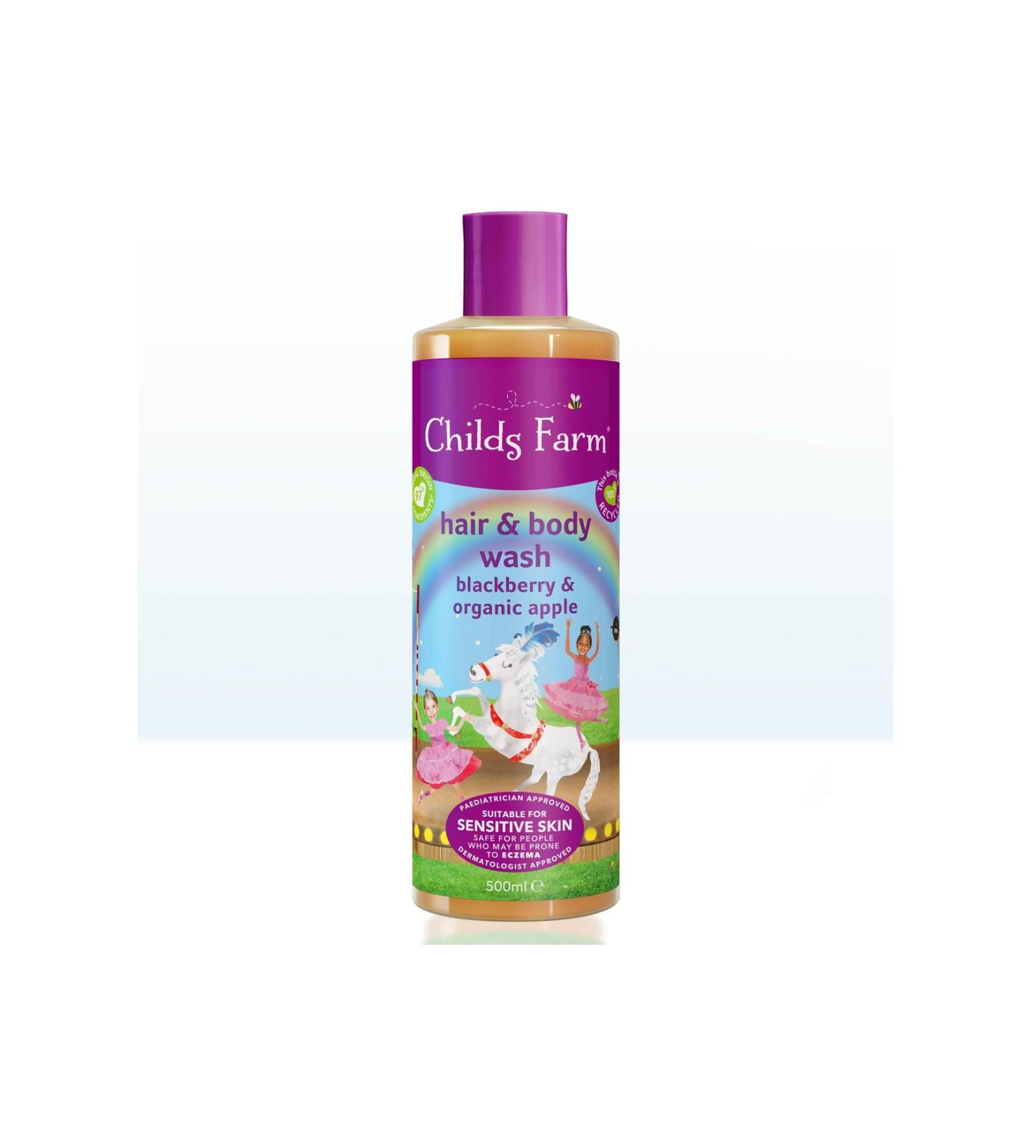 Childs Farm Blackberry and Organic Apple Children's Hair and Body Shampoo 500ml - Buy Online on GoSupps.com