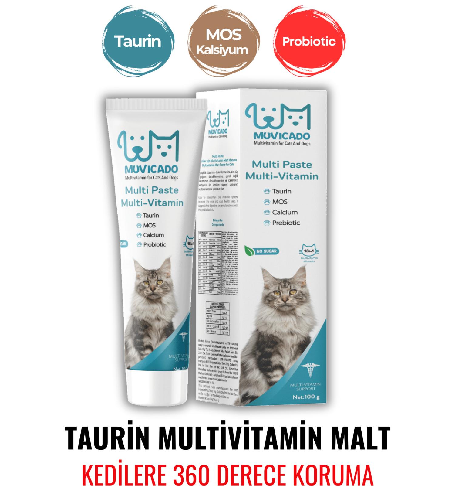muvicado Multivitamin Malt Paste - Taurine Cat Malt - Hairball Prevention - Buy Online on GoSupps.com
