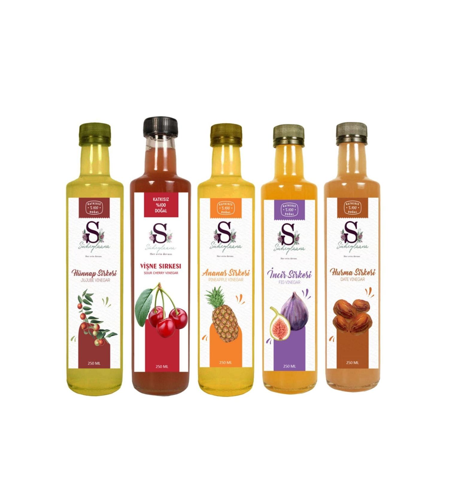 Suheylaana Date Fig Pineapple Cherry and Jujube Vinegar 250 ml