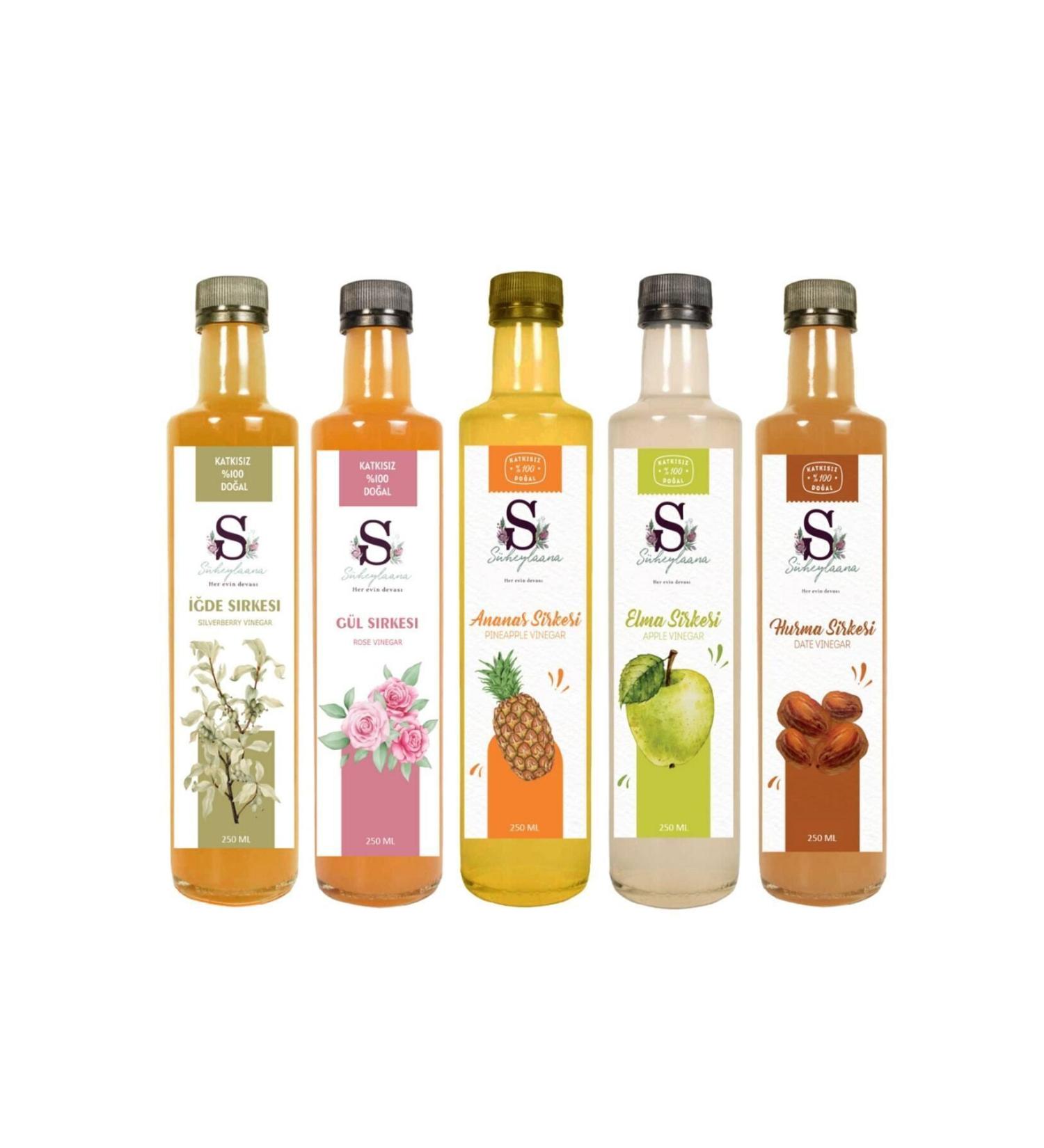 Suheylaana Oleaster Rose Pineapple Apple and Date Vinegar 250 Ml