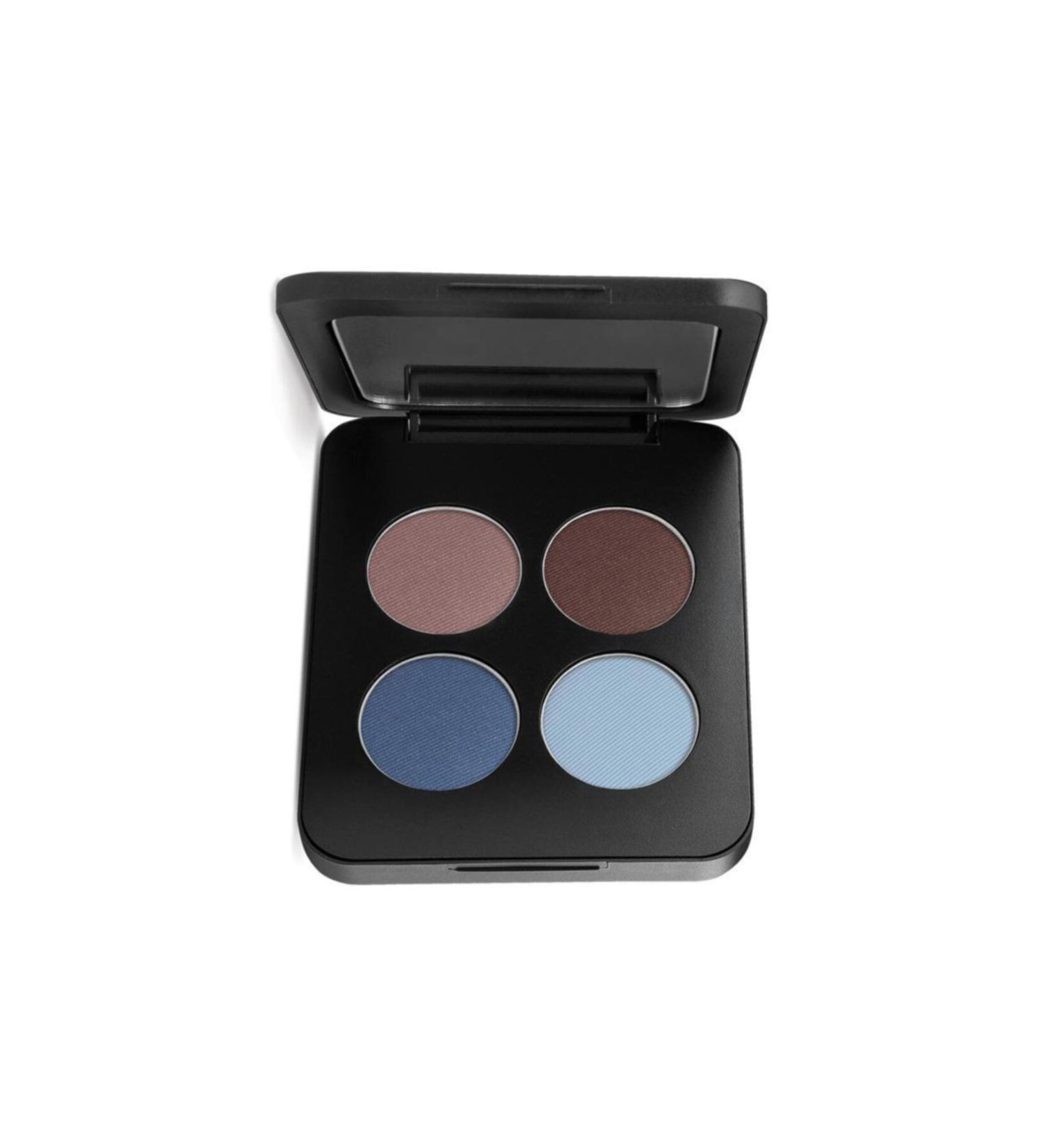 Youngblood Youngblood Pressed Mineral Eyeshadow Quad 4-Piece Eyeshadow Palette 4 Gr. (glamor Eyes. With Brown And Blue Shades