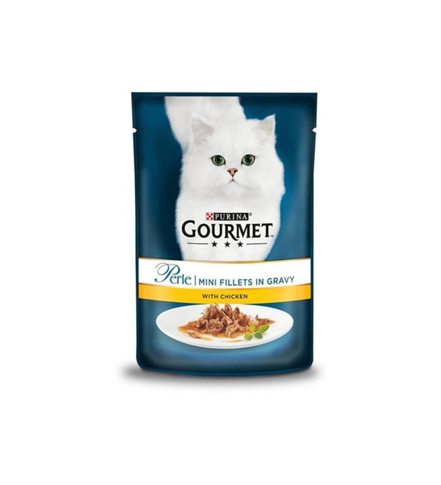 Gourmet Purina Perle Grilled Chicken Canned 85 Gr X 26 Pieces Chicken