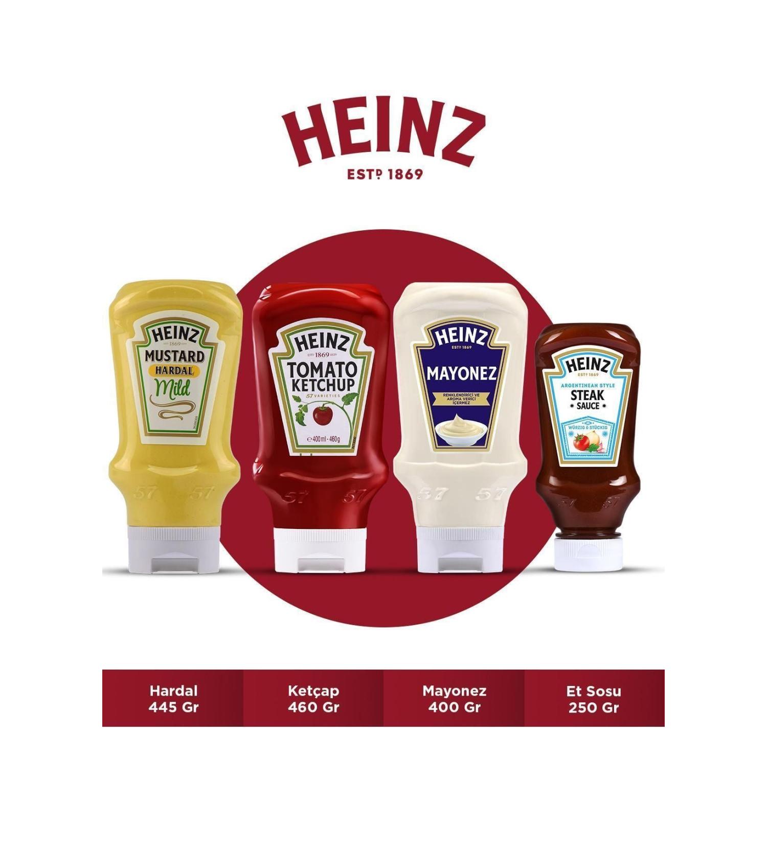 Heinz Meat Sauce Pack (mustard 445 gr + Ketchup 460 gr + Mayonnaise 400 gr + Meat Sauce 250 gr)
