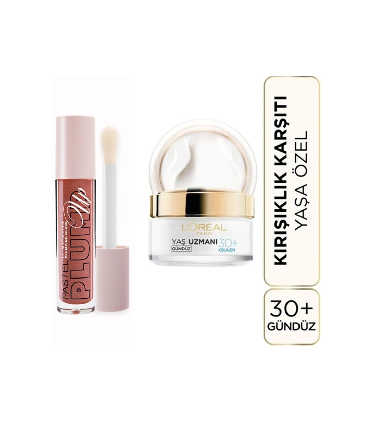 Pastel Plump Up Plumping Lip Gloss 202 +L'Or al Paris Age Specific 30+ Day Cream - Buy Online on GoSupps.com