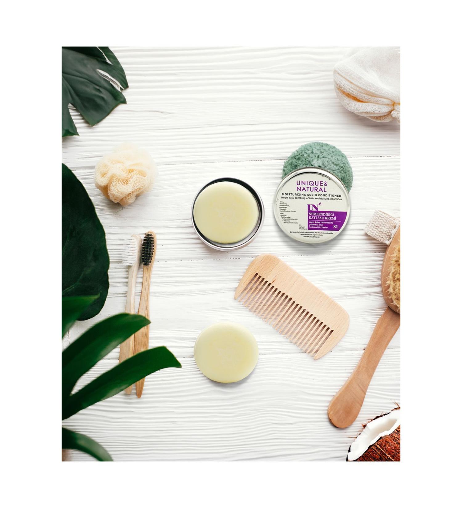 unique and natural Moisturizing Solid Hair Cream 60gr - Buy Online on GoSupps.com