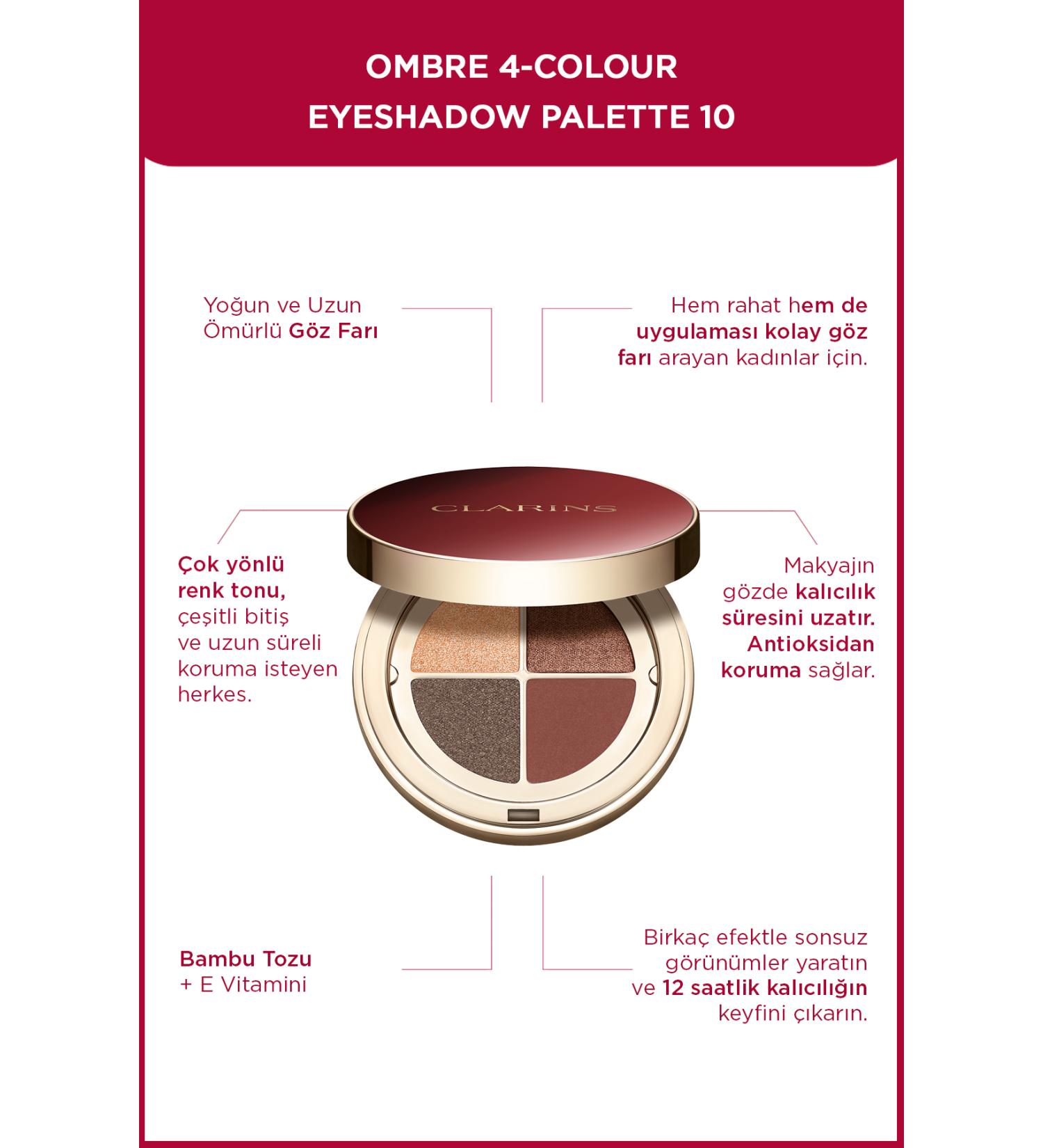 Clarins Ombre 4-Colour Eyeshadow Palette 10 Maple Gradation 4 2g