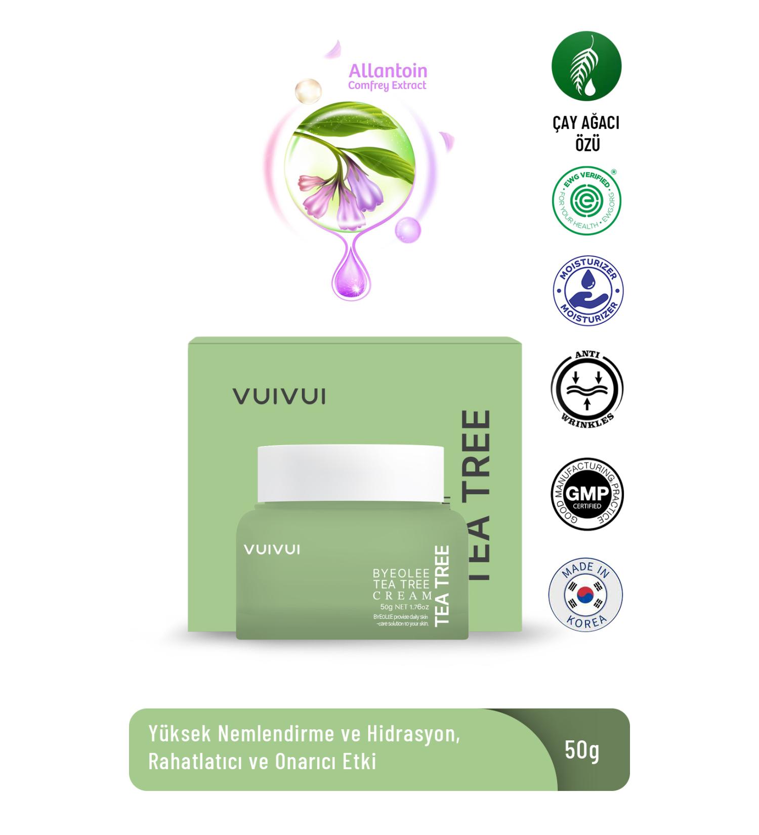 byeolee Tea Tree Essence Korean Cream Revitalizing Moisturizing Soothing Anti-Acne 50g - Buy Online on GoSupps.com