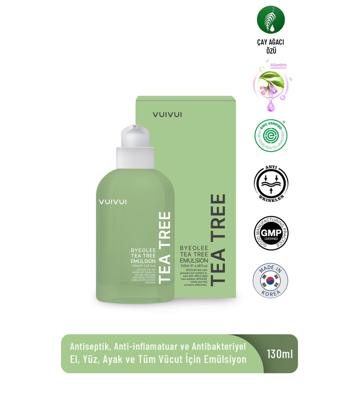 byeolee Tea Tree Essence Korean Emulsion Moisturizing Soothing Anti-Acne For Face And Whole Body 130ml - Buy Online on GoSupps.com