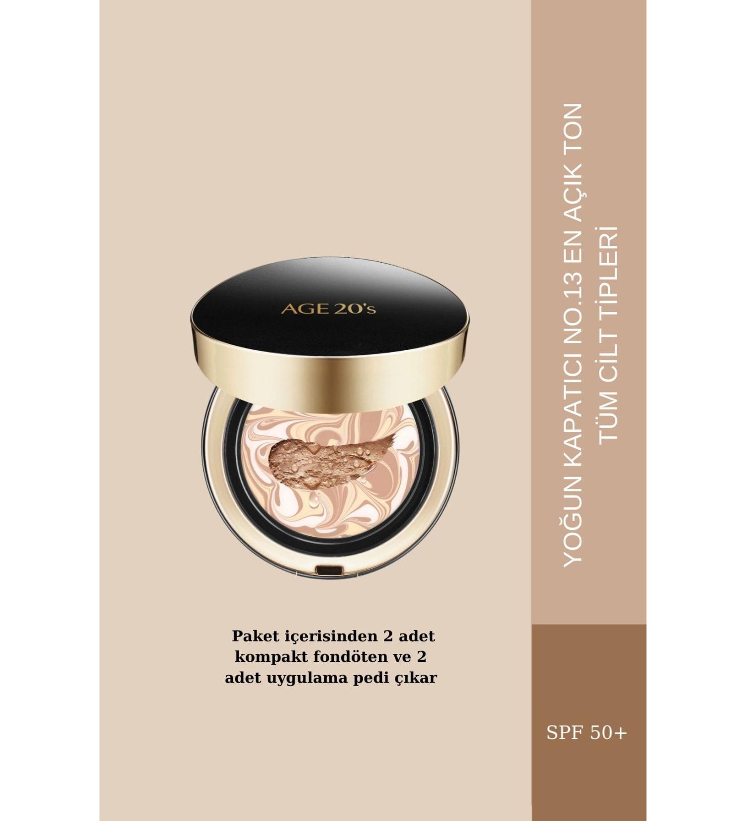 AGE 20'S Intensive Cover Compact Foundation - (NO.13 VERY LIGHT SKIN) - Buy Online on GoSupps.com