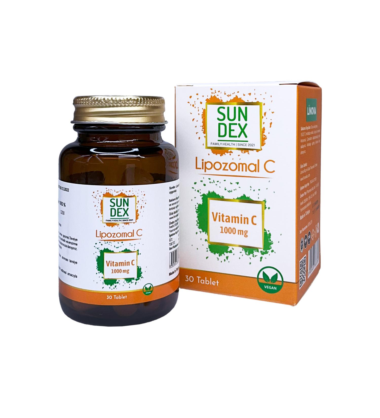 Sun Dex Family Health Since 2021 Liposomal C 1000 Mg 30 Tablets