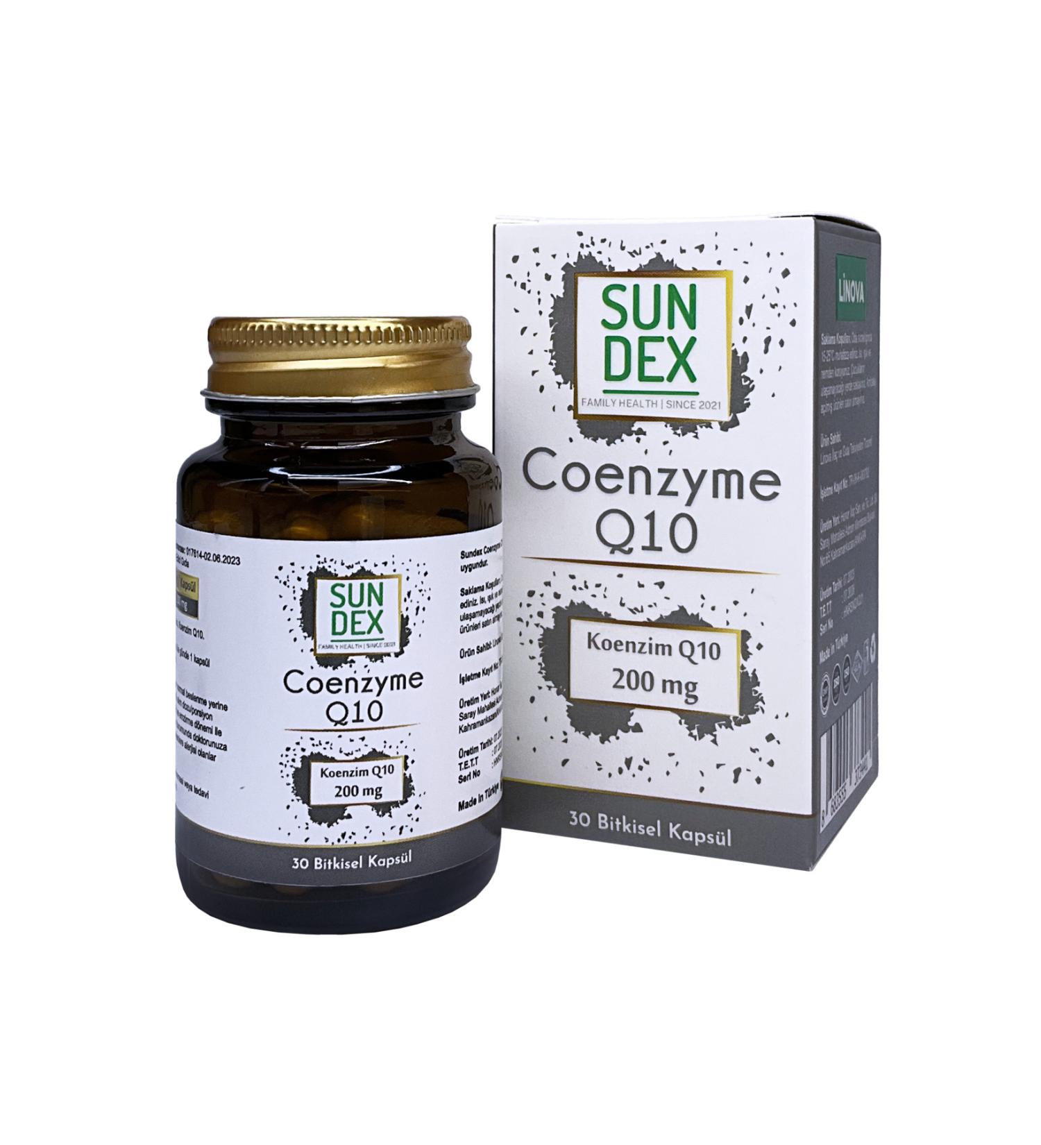 Sun Dex Family Health Since 2021 Coenzyme Q10 200 mg 30 Herbal Capsules