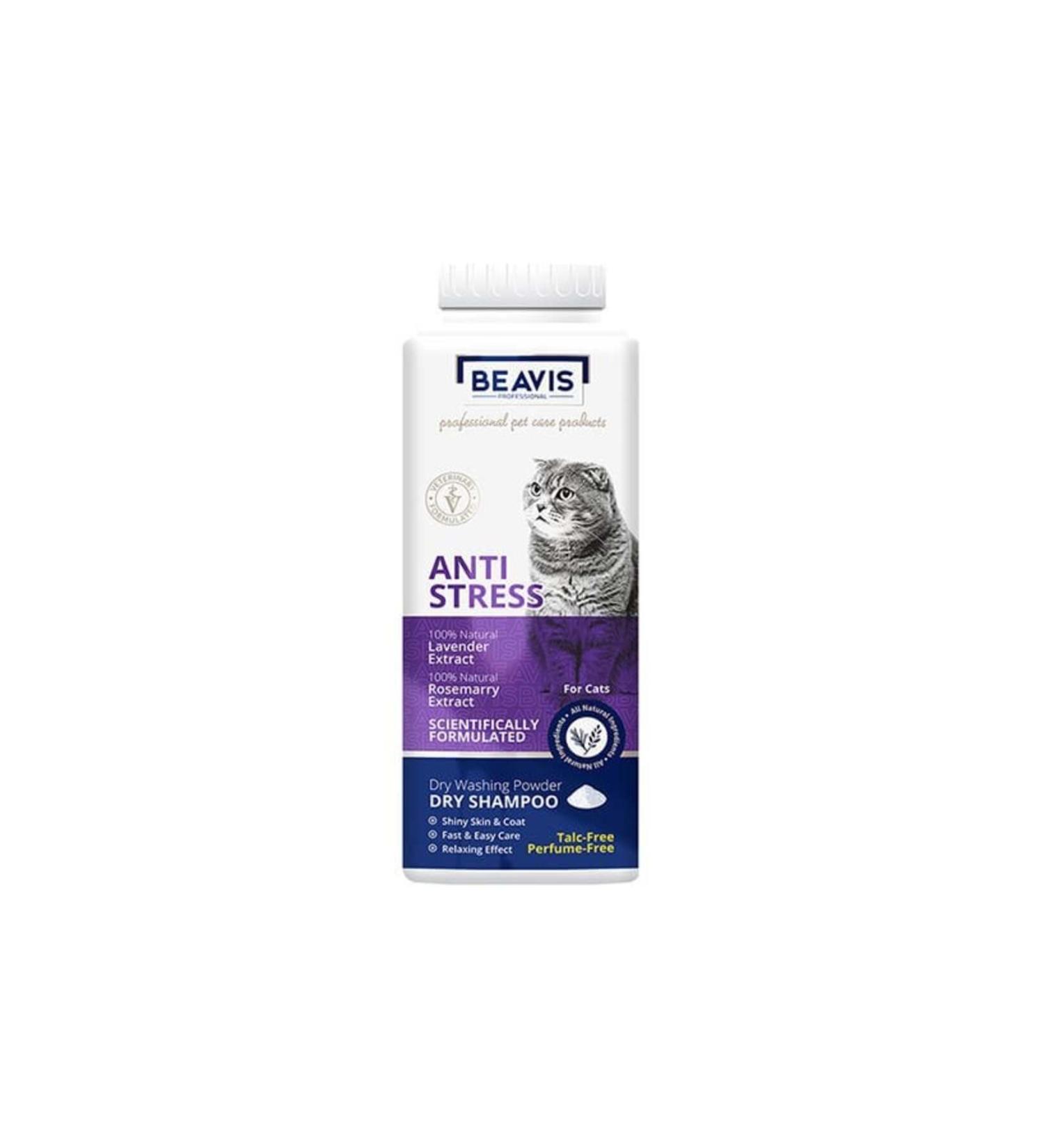 BEAVIS Anti-stress Lavender and Rosemary Essence Powder Cat Shampoo 150 gr