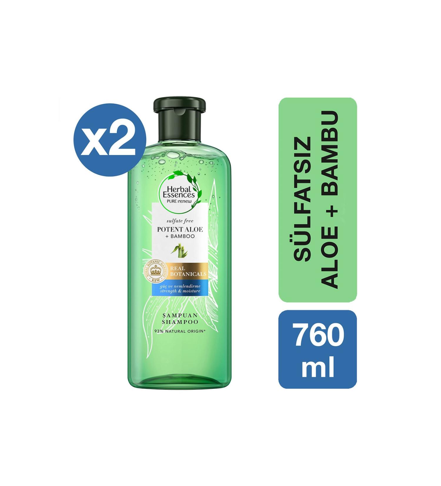 Herbal Essences Sulfate-Free Color Protection and Moisture Aloe + Bamboo Shampoo 380 ml - Buy Online on GoSupps.com