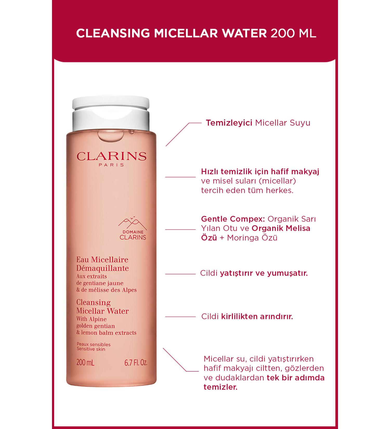 Clarins ClarinsCLEANSING MICELLAR WATER RT 200ML