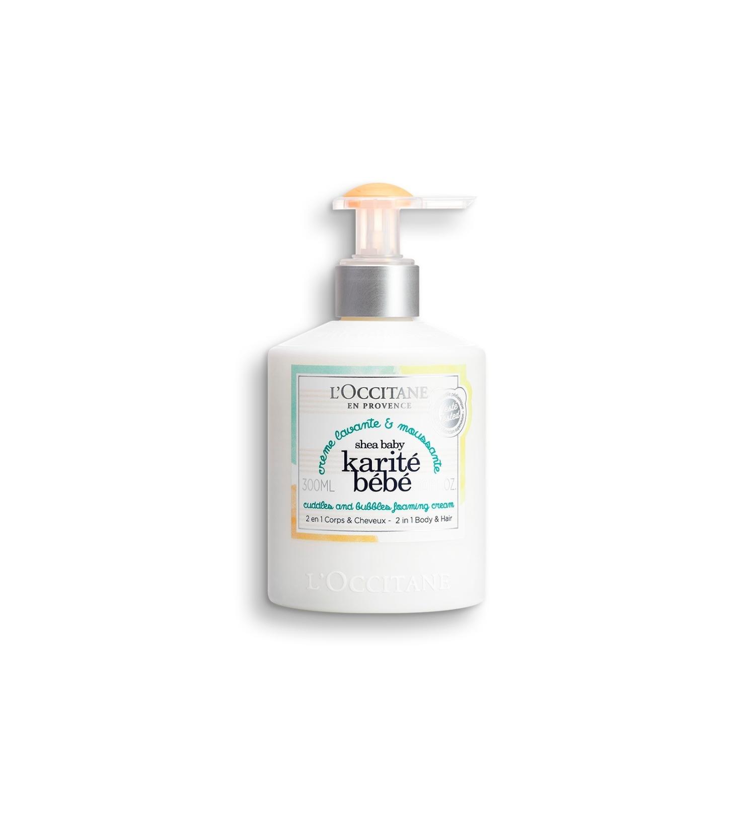 L'Occitane Shea Baby Foaming Cream - Shea Baby Hair and Body Shampoo - 300 ml - Buy Online on GoSupps.com
