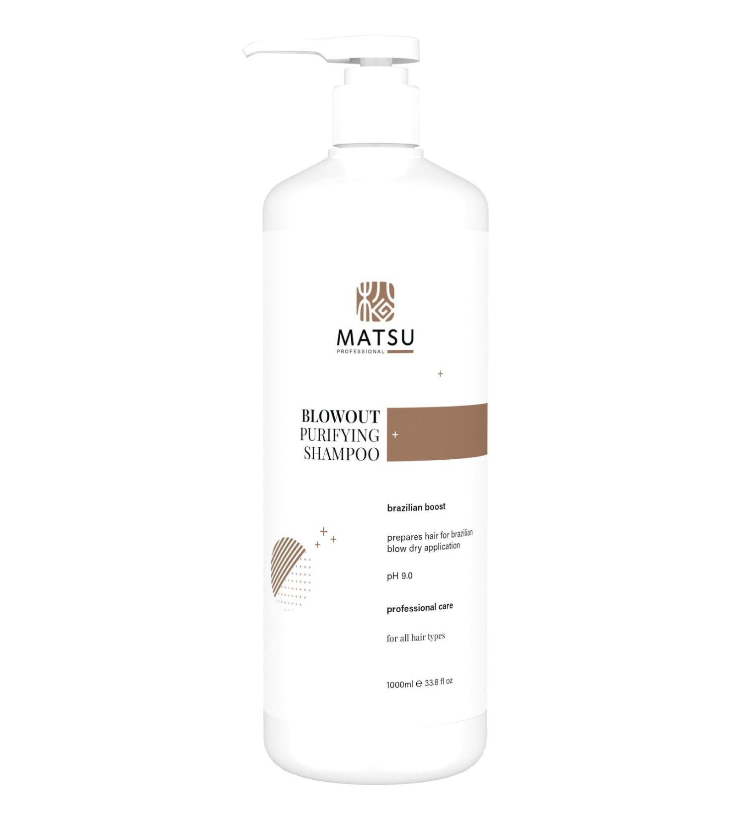MATSU Blowout Brazilian Blow Dry Purifying Hair Care Shampoo 1000ml - Buy Online on GoSupps.com