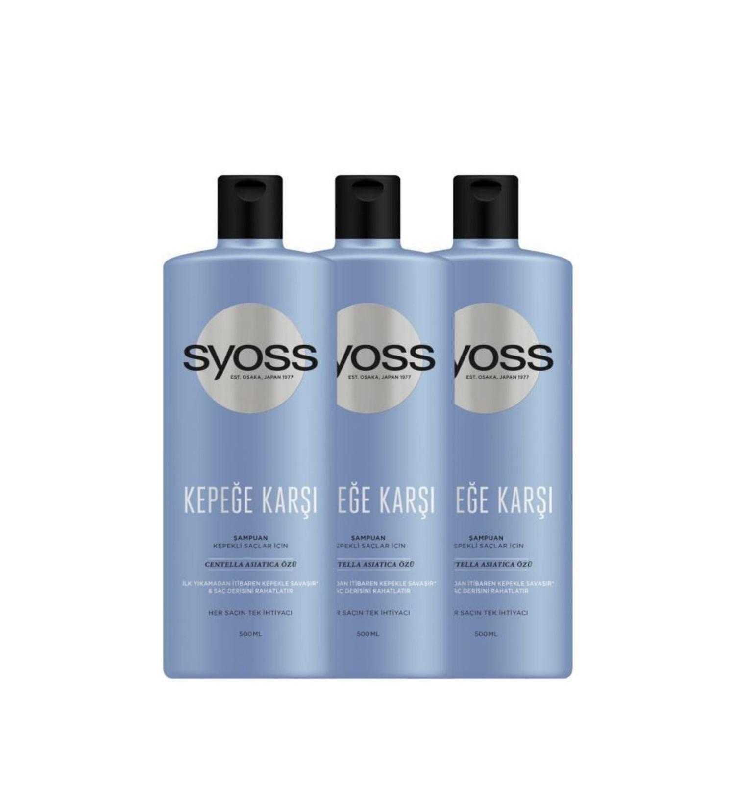 Syoss Anti-Dandruff Shampoo 500 Ml X 3 Pieces - Buy Online on GoSupps.com