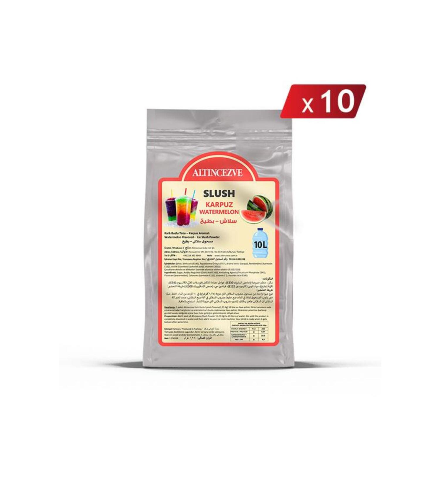 Alt ncezve Ice Slush Snowy Icy Snow Powder | Watermelon 1.250 gr - 10 LX 10 Pieces