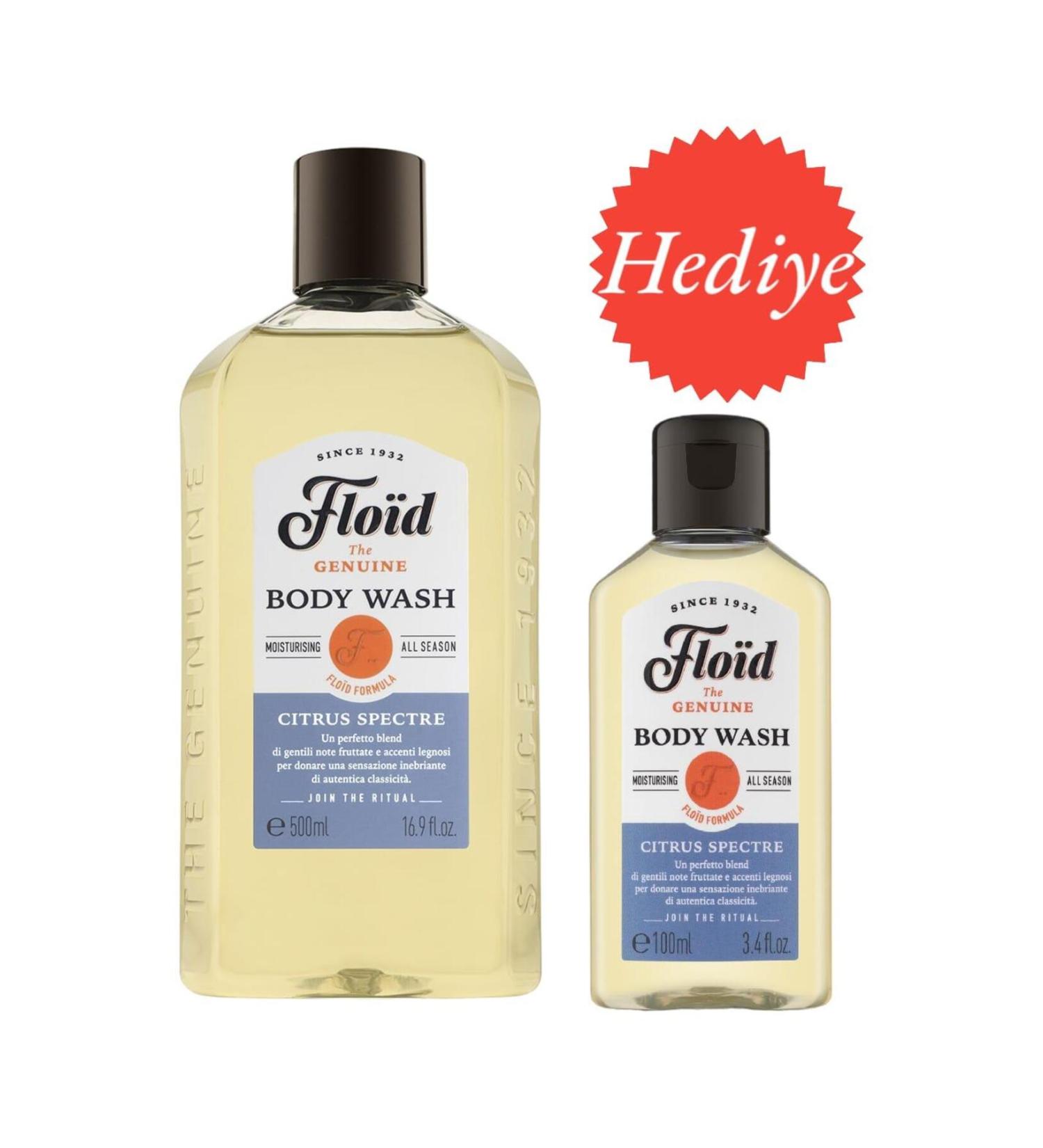 Floid Shower Gel - Citrus Specter 500 ml + Citrus Specter Shower Gel 100 ml - Buy Online on GoSupps.com