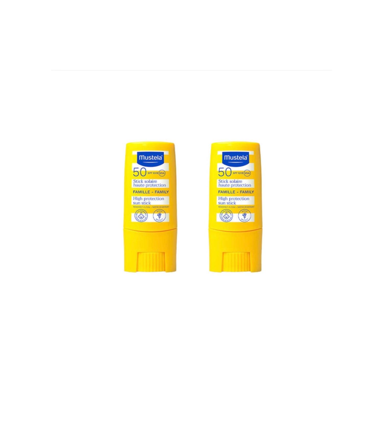 Mustela High Protection Factor Spf 50 Stick Sun Cream 9 Ml 2 Pieces