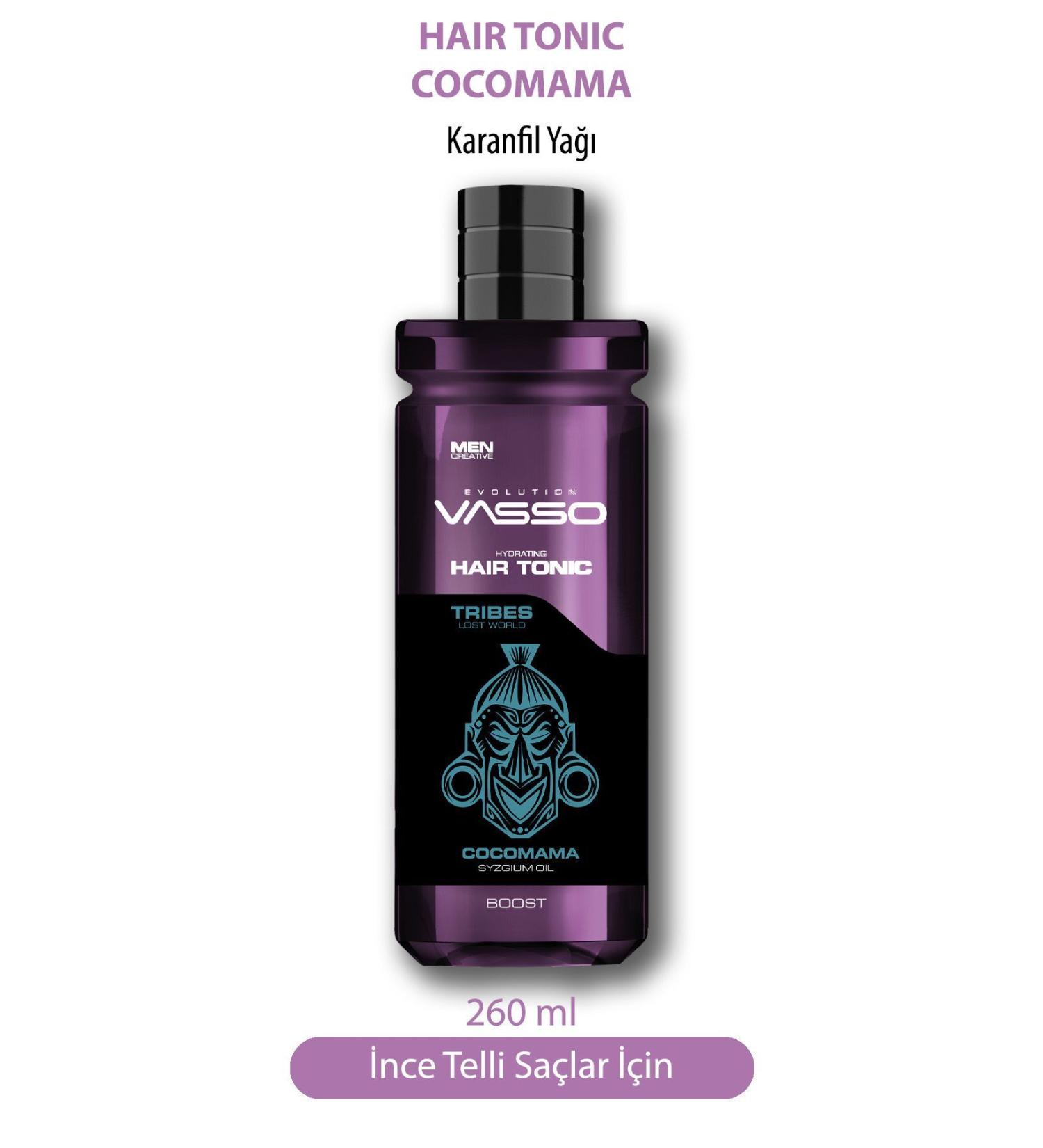 Vasso Men Anti-Loss Hair Root Strengthening Tonic for Weak and Thin Hair Cocomama Hair 260 ml - Buy Online on GoSupps.com