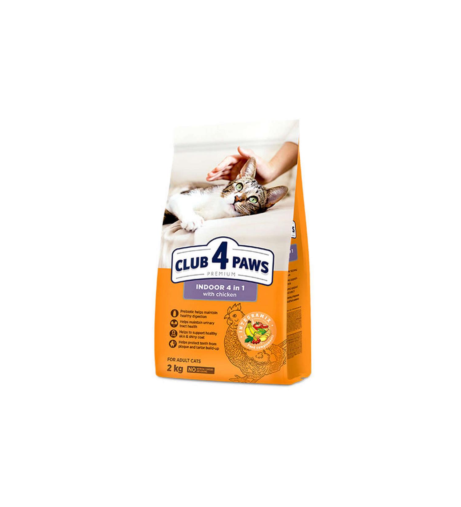 Club4Paws Premium Indoor 4 In 1 Cat Food 2Kg 403118