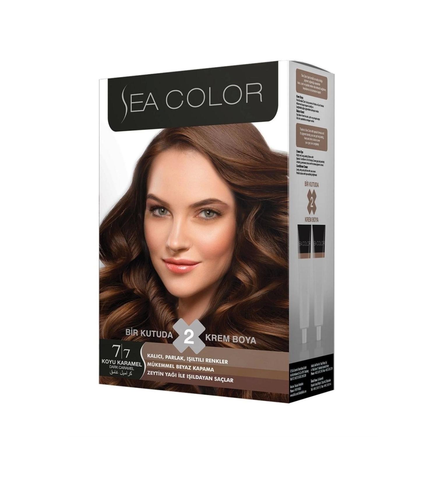 Sea Color Hair Dye Dark Caramel 7/7 100 ml